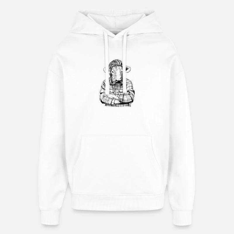 Mister Beef - Oversized Unisex Hoodie by Stanley/Stella - white