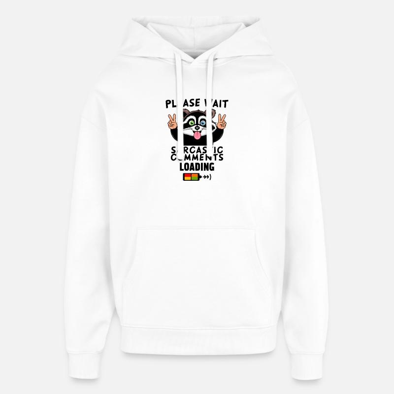 Drôle de raton laveur - Sweat à capuche unisexe Stanley/Stella Oversized - blanc
