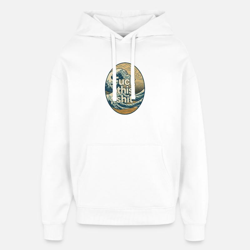 de merde - Sweat à capuche unisexe Stanley/Stella Oversized - blanc