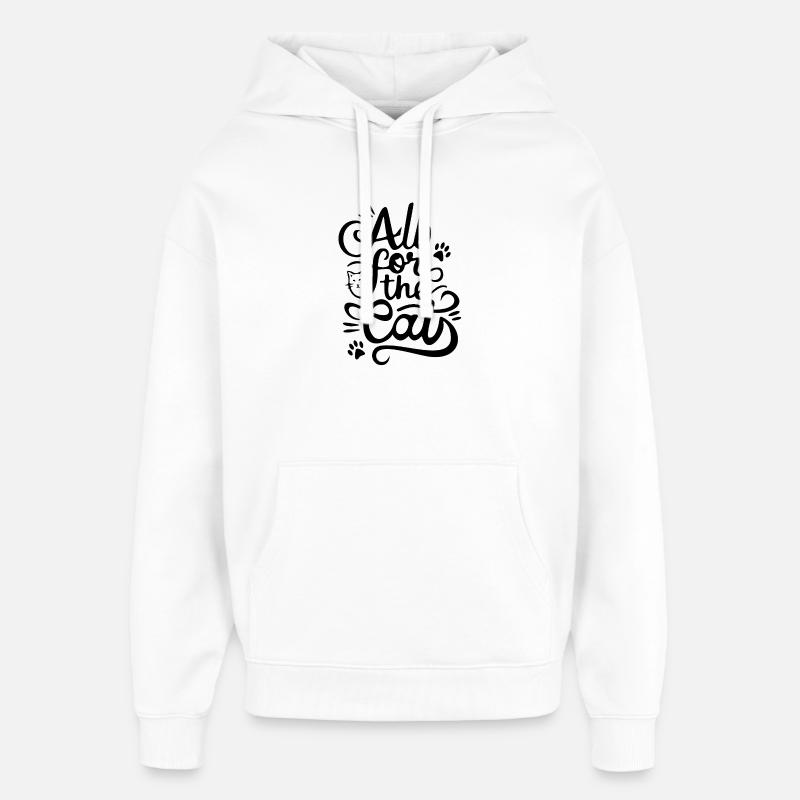Tout pour le chat - Sweat à capuche unisexe Stanley/Stella Oversized - blanc