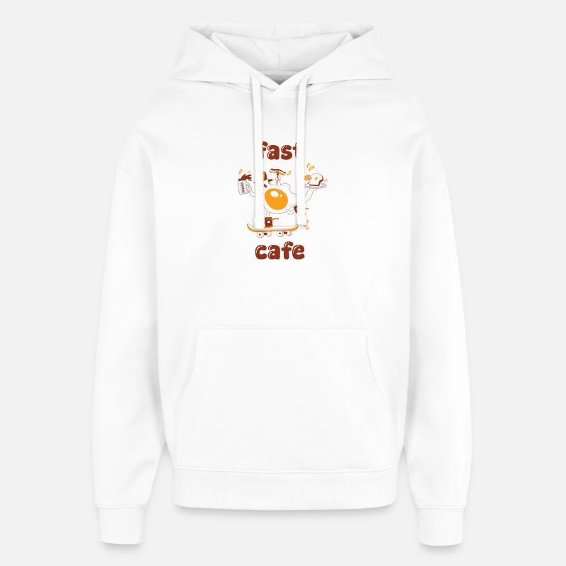 Café rapide - Sweat à capuche unisexe Stanley/Stella Oversized - blanc