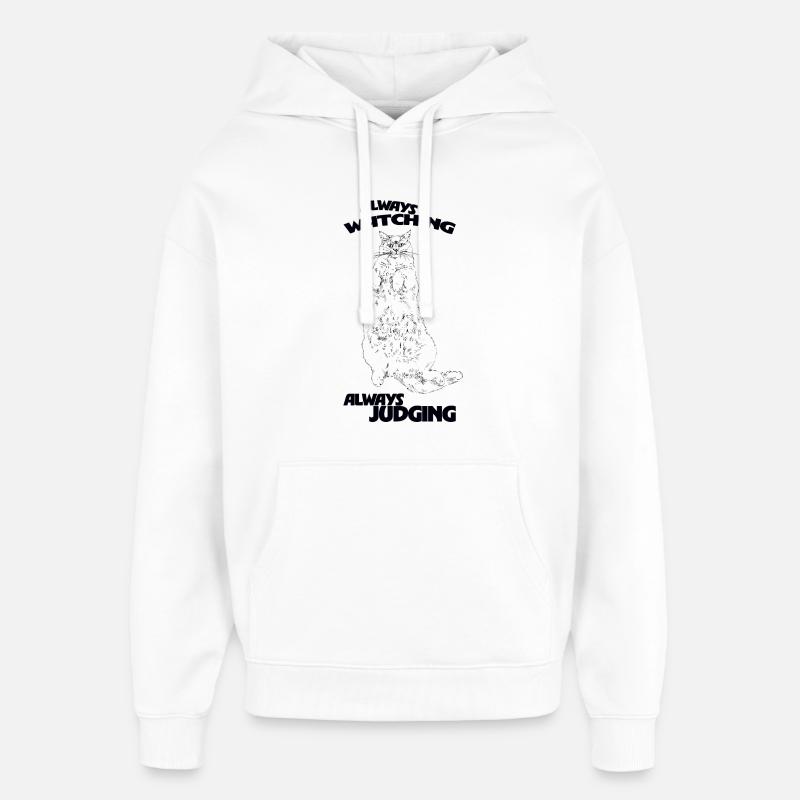TOUJOURS À OBSERVER, TOUJOURS À JUGER - Sweat à capuche unisexe Stanley/Stella Oversized - blanc