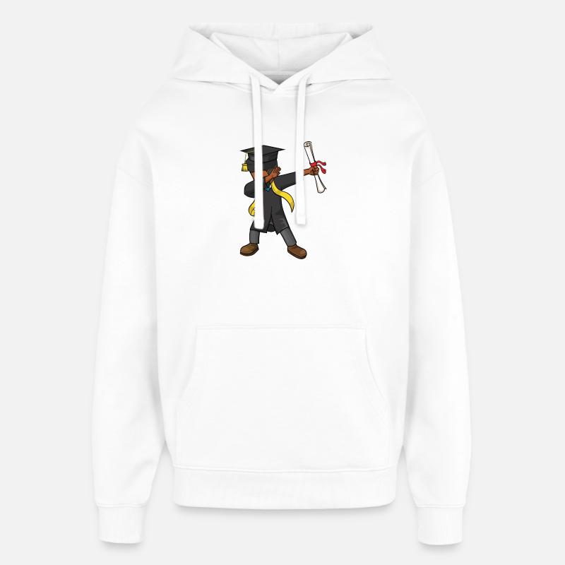 Afro Boy Dabbing Graduation Class 2026 - Sweat à capuche unisexe Stanley/Stella Oversized - blanc