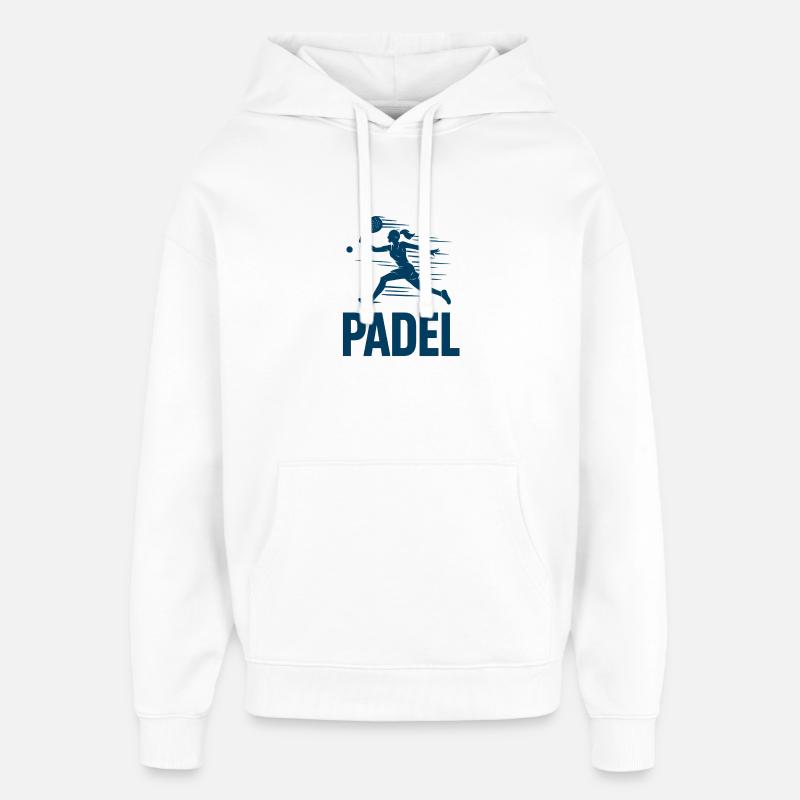 Padel Sprinter Silhouette - Sweat à capuche unisexe Stanley/Stella Oversized - blanc