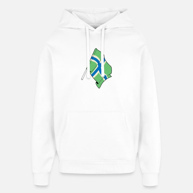 Drapeau du Gloucestershire - Sweat à capuche unisexe Stanley/Stella Oversized - blanc