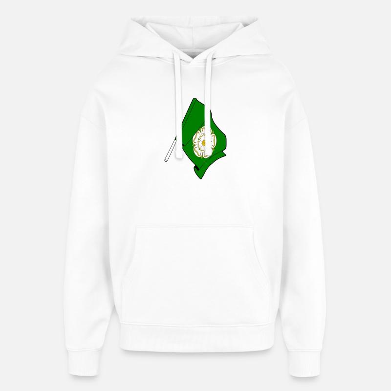 Drapeau du North Yorkshire - Sweat à capuche unisexe Stanley/Stella Oversized - blanc