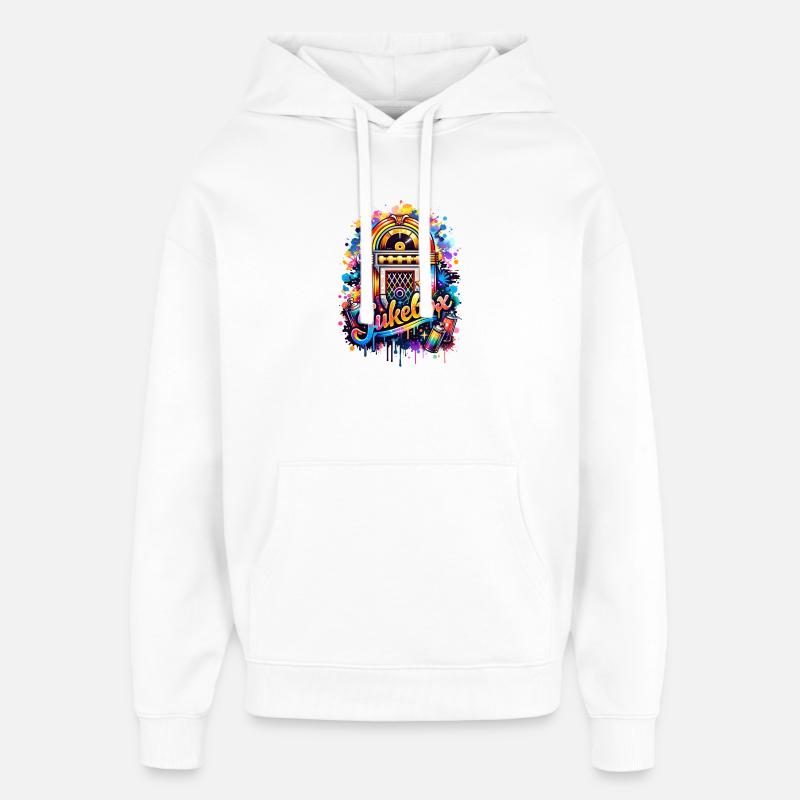 Bunte Jukebox im Graffiti-Style  - Oversized Unisex Hoodie von Stanley/Stella - Weiß