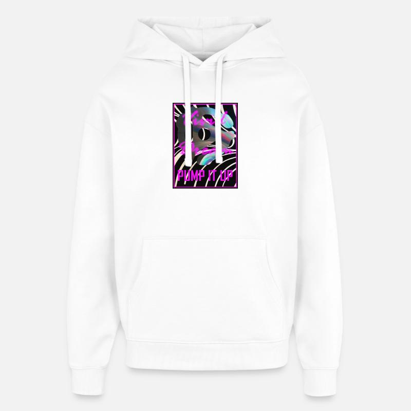Pump It Up par Vivid Dream - Sweat à capuche unisexe Stanley/Stella Oversized - blanc