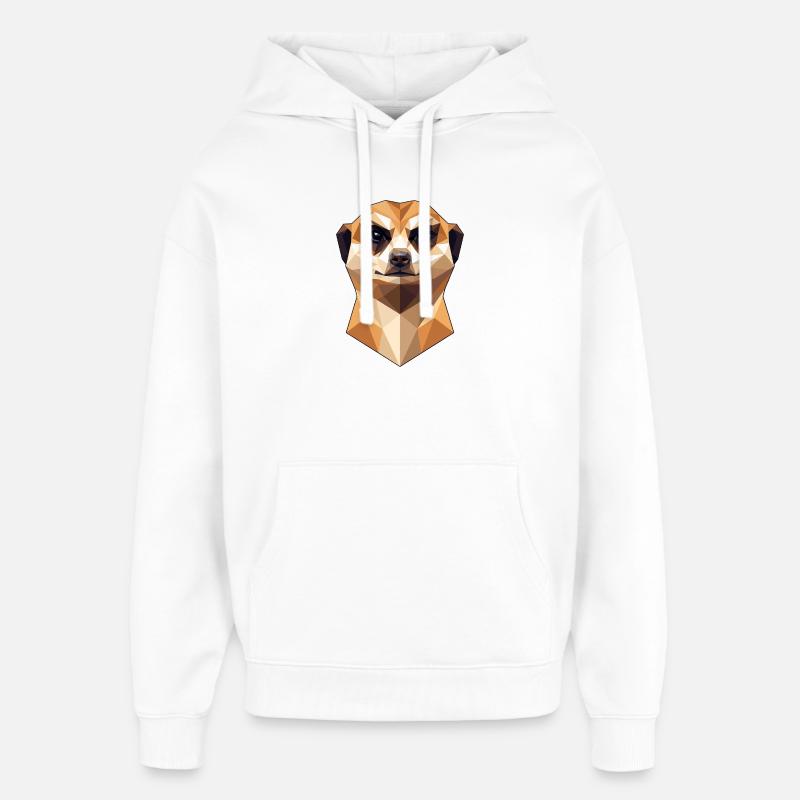 Suricate Suricate Douce Mangouste Suricate - Sweat à capuche unisexe Stanley/Stella Oversized - blanc