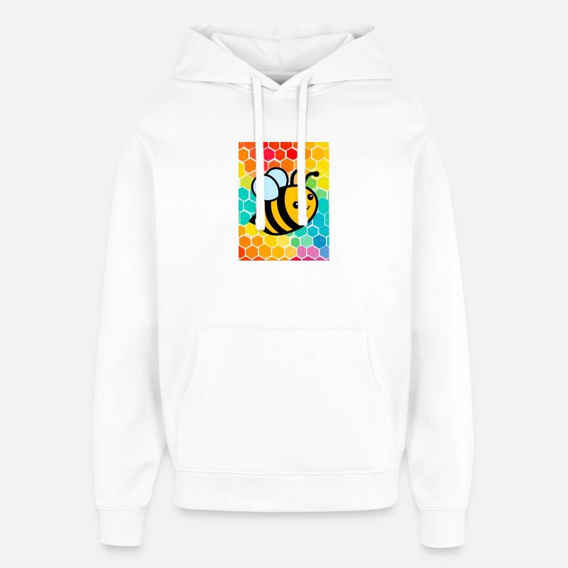 abeille - Sweat à capuche unisexe Stanley/Stella Oversized - blanc