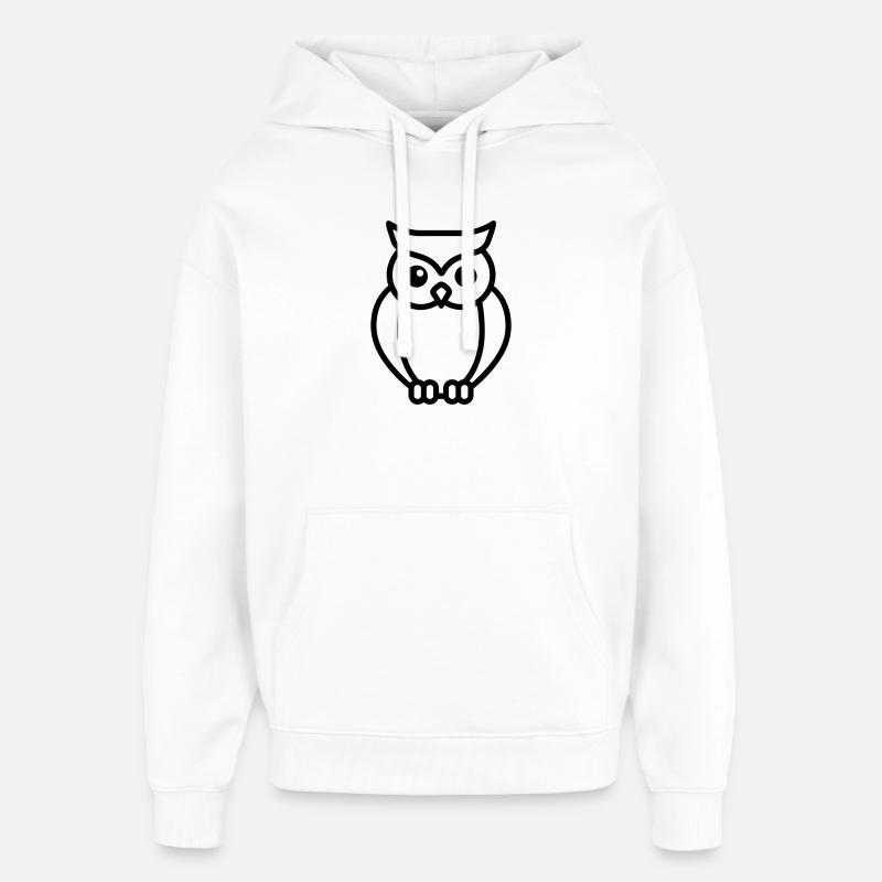 chouette - Sweat à capuche unisexe Stanley/Stella Oversized - blanc