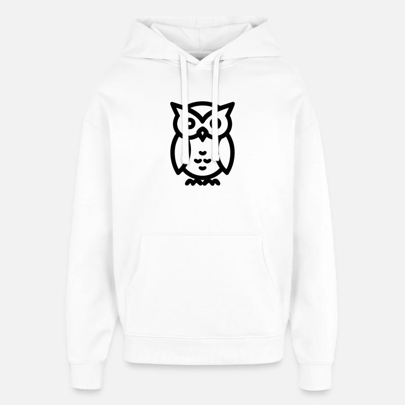 hibou - Sweat à capuche unisexe Stanley/Stella Oversized - blanc