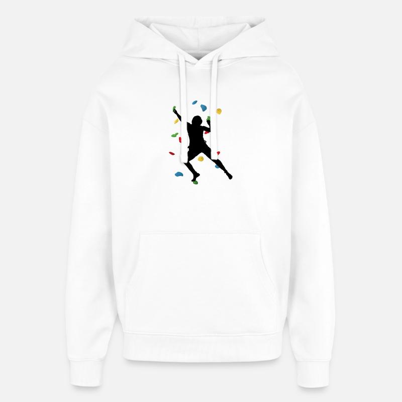 Homme du mur d’escalade – Défi Bloc - Sweat à capuche unisexe Stanley/Stella Oversized - blanc