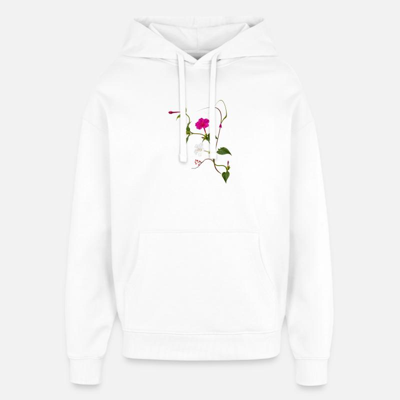 Fleur Miraculeuse Zen Blossoms Design - Sweat à capuche unisexe Stanley/Stella Oversized - blanc