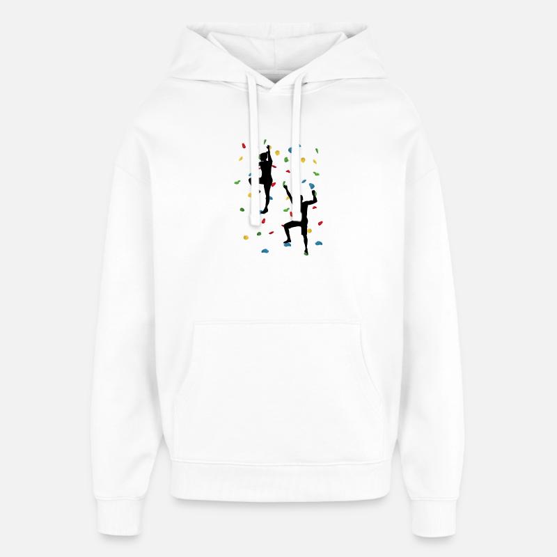 Climbing Wall Duo – Climbing Challenge - Oversized Unisex Hoodie by Stanley/Stella - white
