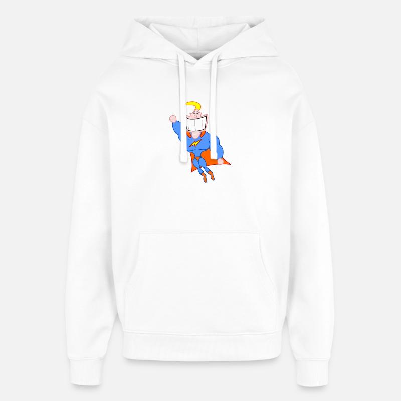 Superhero - Sweat à capuche unisexe Stanley/Stella Oversized - blanc