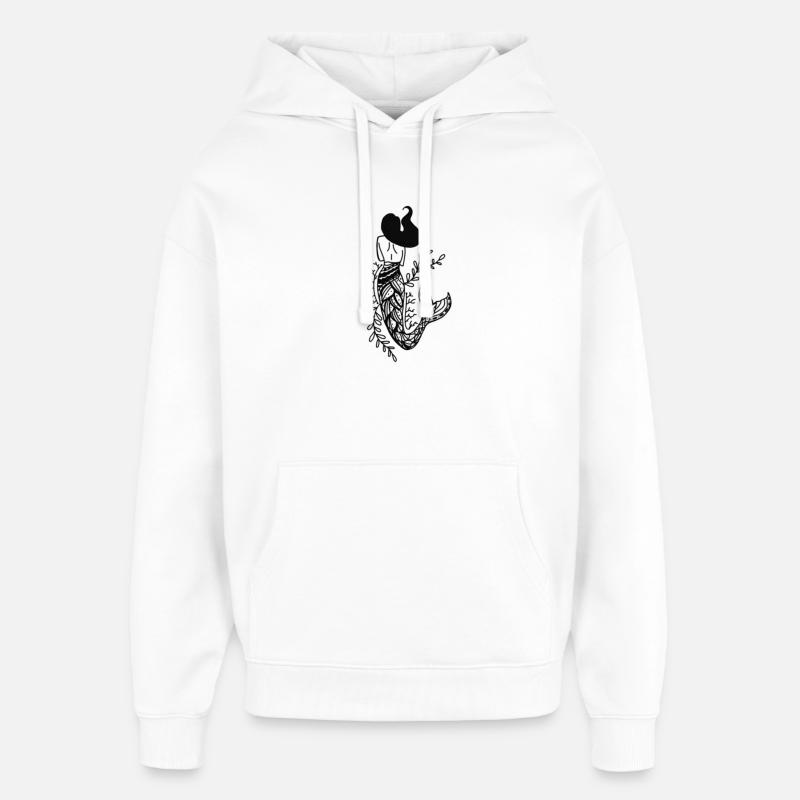 Sirène Sirène - Sweat à capuche unisexe Stanley/Stella Oversized - blanc