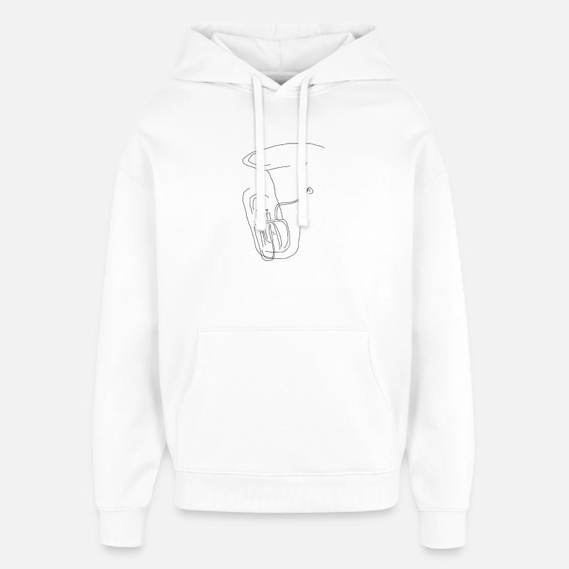 tuba - Sweat à capuche unisexe Stanley/Stella Oversized - blanc