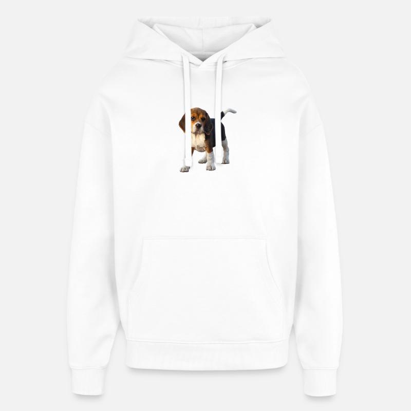 Beagle - Sweat à capuche unisexe Stanley/Stella Oversized - blanc
