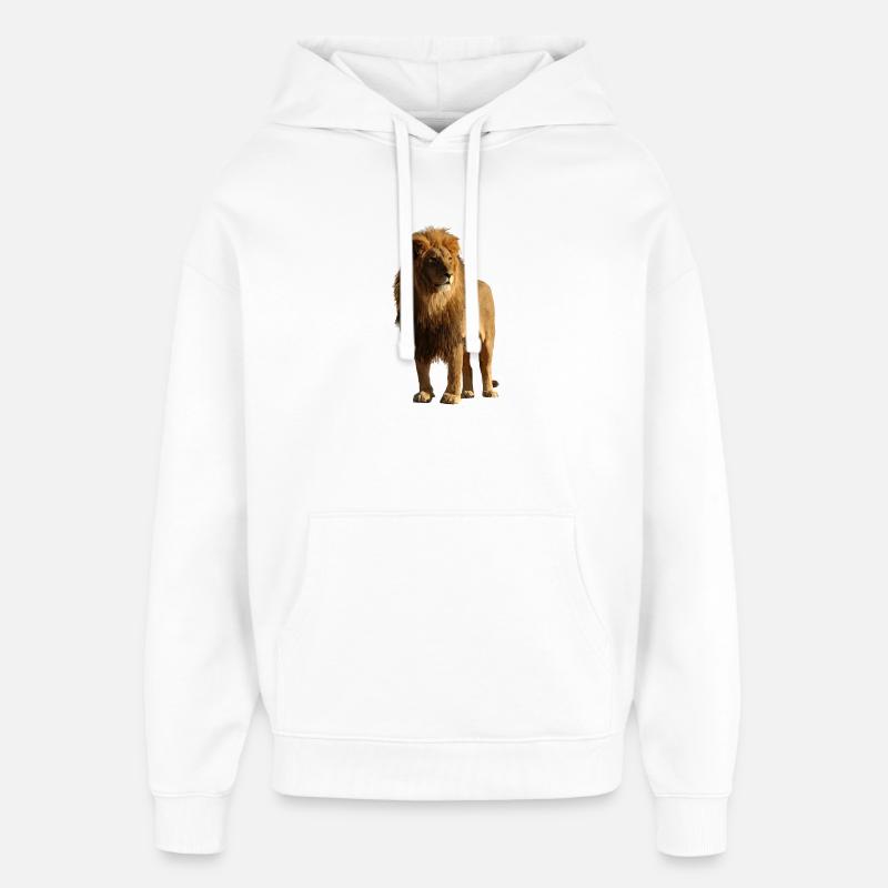 Lion - Sweat à capuche unisexe Stanley/Stella Oversized - blanc