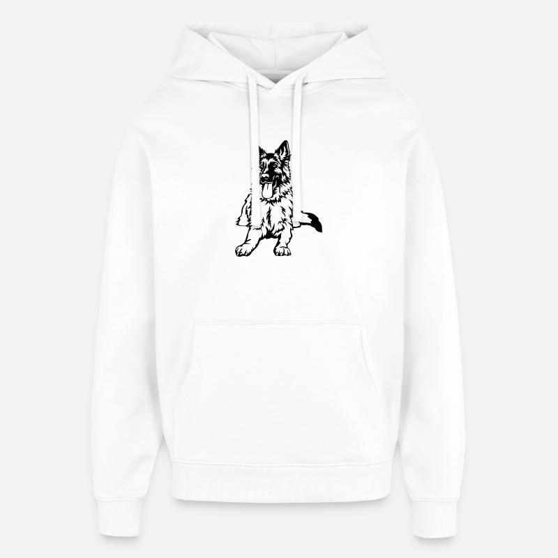 Berger allemand - Sweat à capuche unisexe Stanley/Stella Oversized - blanc