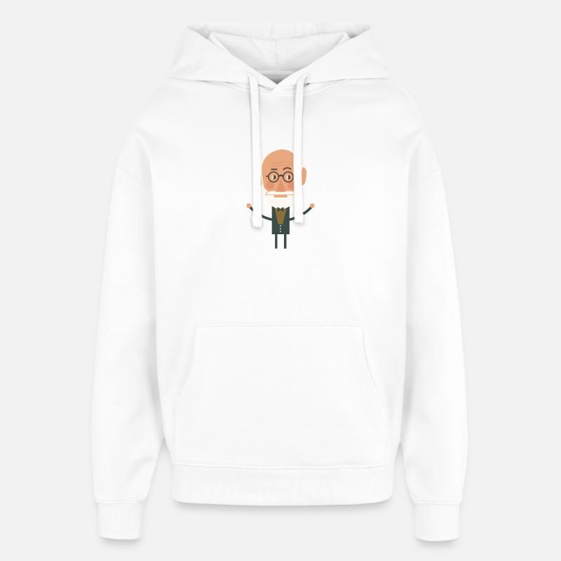 Sigmund Freud - Sweat à capuche unisexe Stanley/Stella Oversized - blanc
