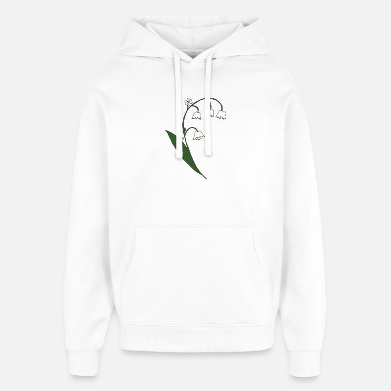 muguet - Sweat à capuche unisexe Stanley/Stella Oversized - blanc