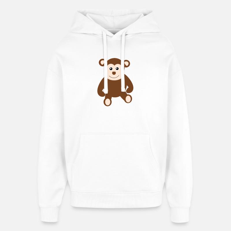 Singe - Sweat à capuche unisexe Stanley/Stella Oversized - blanc