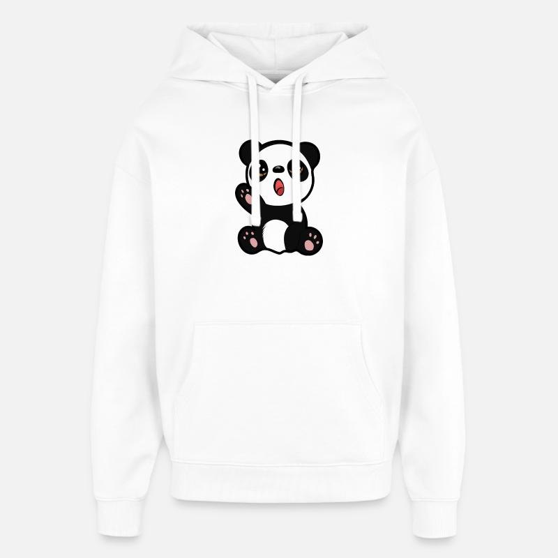 Bébé panda - Sweat à capuche unisexe Stanley/Stella Oversized - blanc