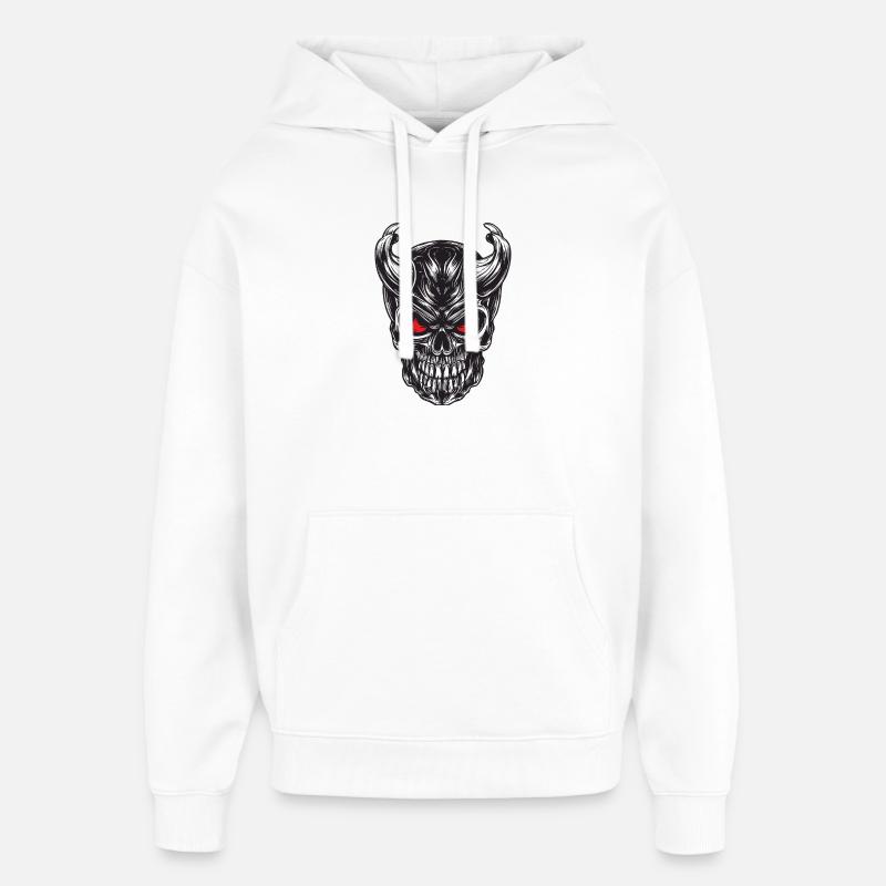 Crâne - Sweat à capuche unisexe Stanley/Stella Oversized - blanc