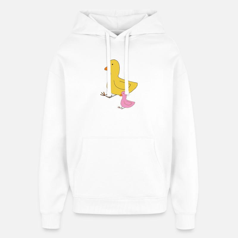 Canard Mère Enfant - Sweat à capuche unisexe Stanley/Stella Oversized - blanc