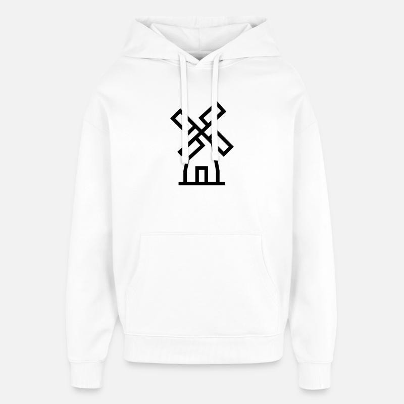 Windmühle windmill Luftenergie - Oversized Unisex Hoodie von Stanley/Stella - Weiß