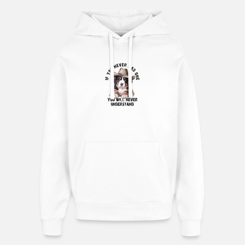 Bouvier bernois - Sweat à capuche unisexe Stanley/Stella Oversized - blanc