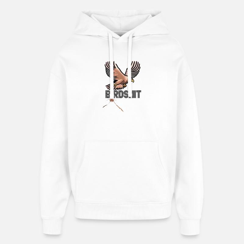 EAGLE BIRDSHIT - FARB-SCHEISSE - Oversized Unisex Hoodie von Stanley/Stella - Weiß