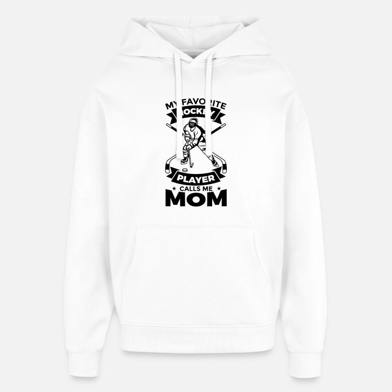 Eishockey Mutter - Oversized Unisex Hoodie von Stanley/Stella - Weiß