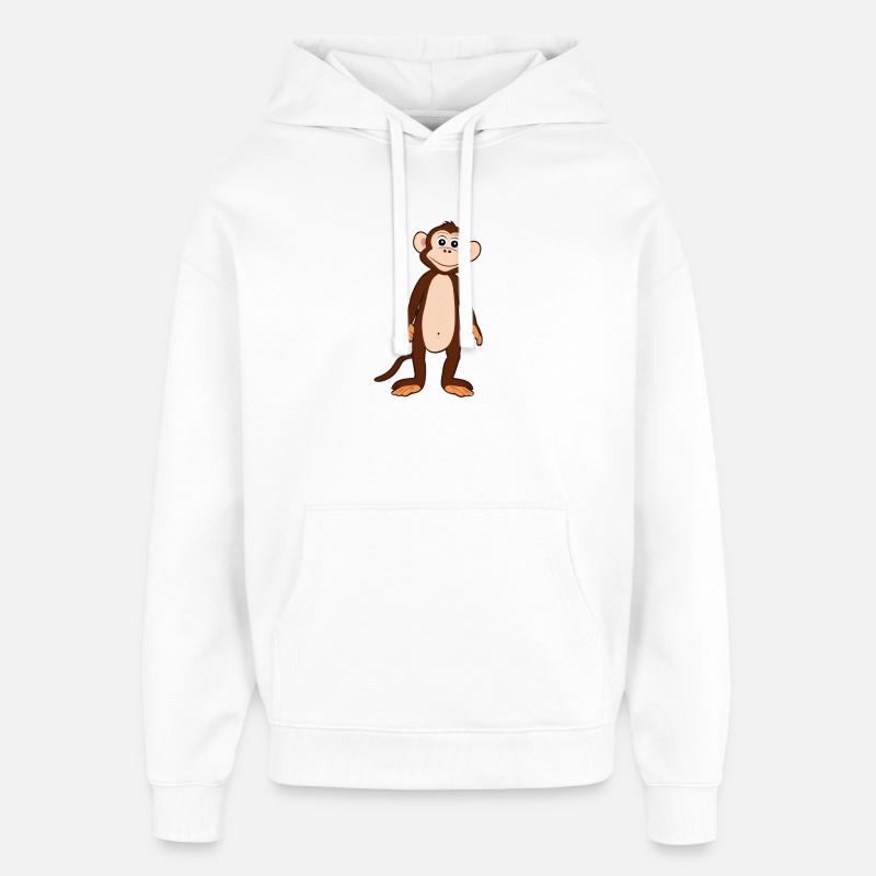 Singe - Sweat à capuche unisexe Stanley/Stella Oversized - blanc
