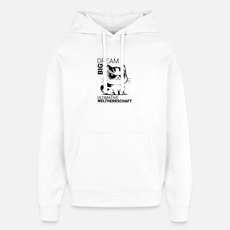Chaton de domination du monde - Sweat à capuche unisexe Stanley/Stella Oversized - blanc