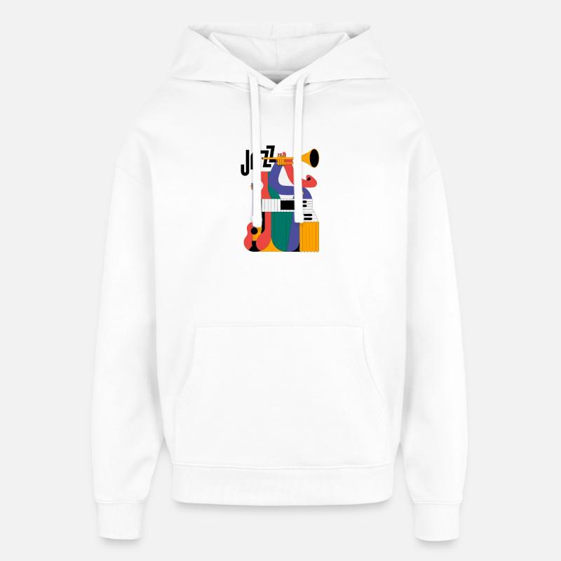 Conception de composition musicale astucieuse - Sweat à capuche unisexe Stanley/Stella Oversized - blanc