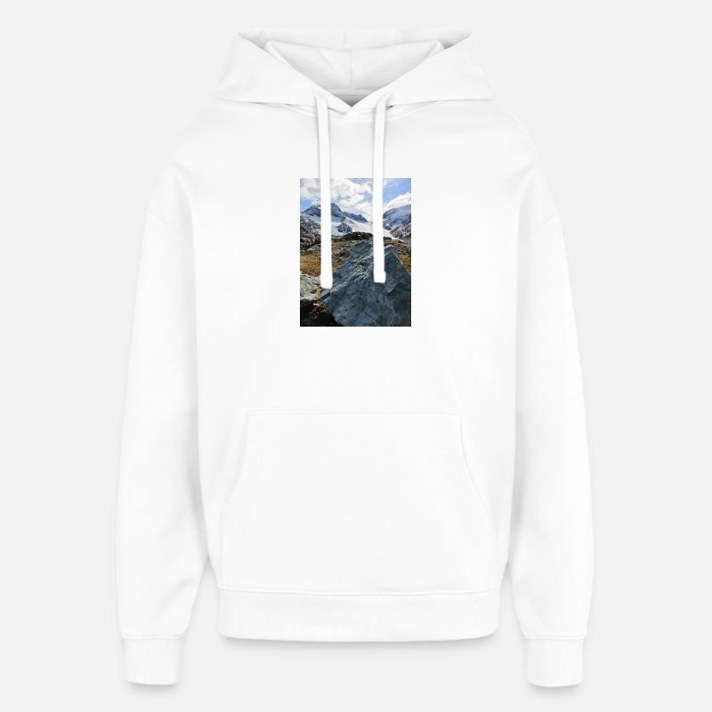 Gletscher des Heiligen Solin d'Arves - Oversized Unisex Hoodie von Stanley/Stella - Weiß