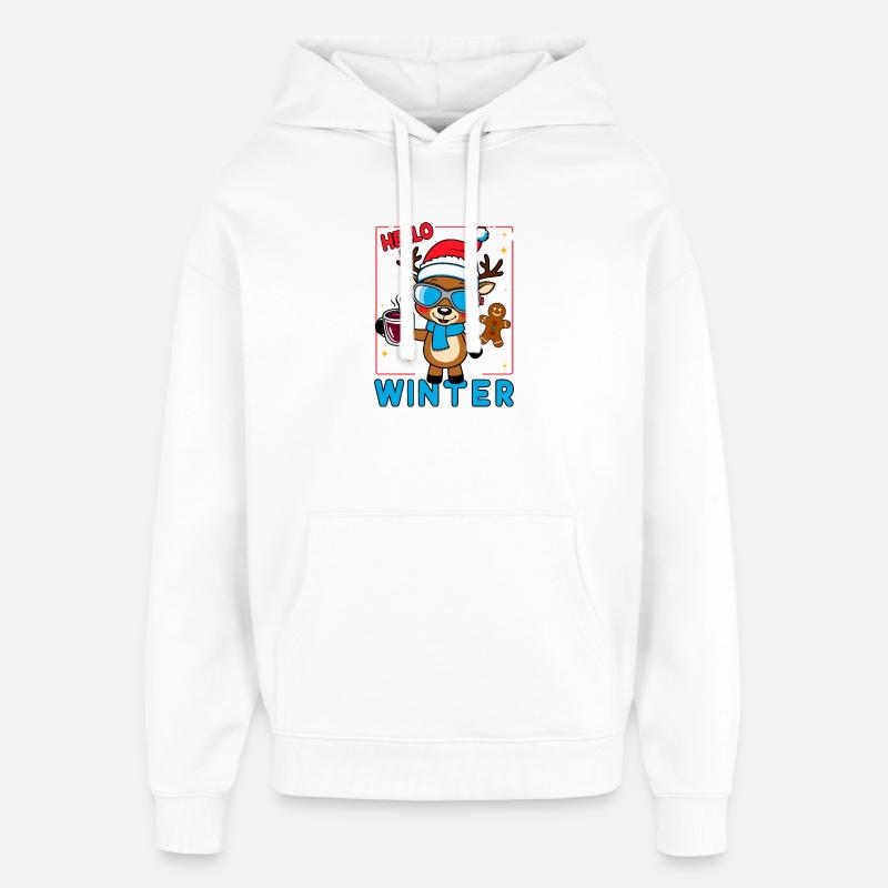 Renne mignon - Sweat à capuche unisexe Stanley/Stella Oversized - blanc