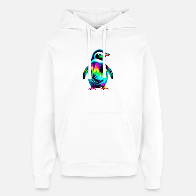 Pinguin - Oversized Unisex Hoodie von Stanley/Stella - Weiß
