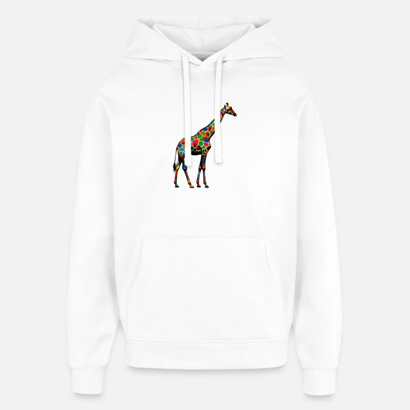 Girafe - Sweat à capuche unisexe Stanley/Stella Oversized - blanc