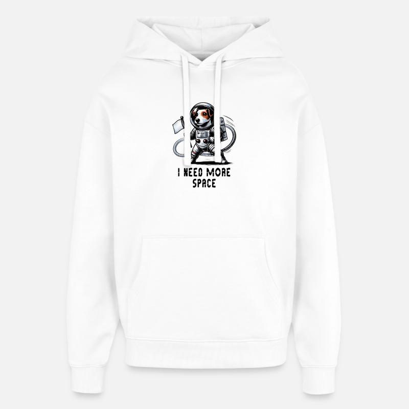 Astronaute Jack Russell Terrier - Sweat à capuche unisexe Stanley/Stella Oversized - blanc