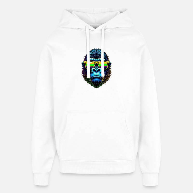 Gorilla - Oversized Unisex Hoodie von Stanley/Stella - Weiß