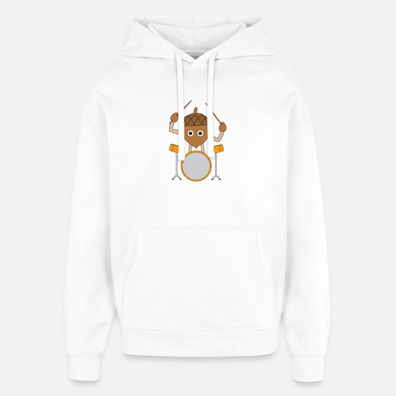 Sillet de batteur - Sweat à capuche unisexe Stanley/Stella Oversized - blanc