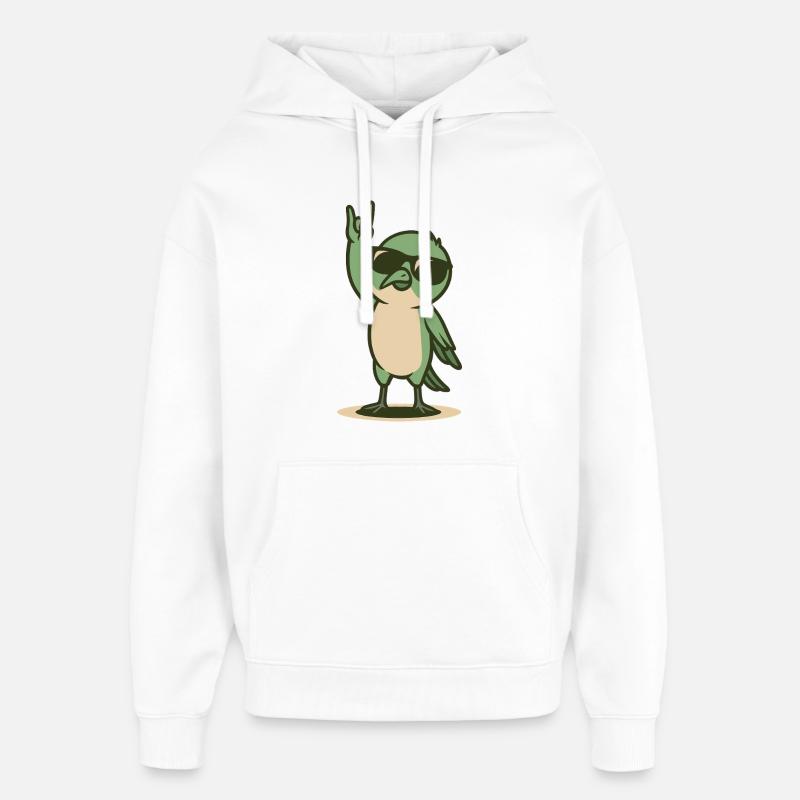 Poussin de colibri à bascule - Sweat à capuche unisexe Stanley/Stella Oversized - blanc