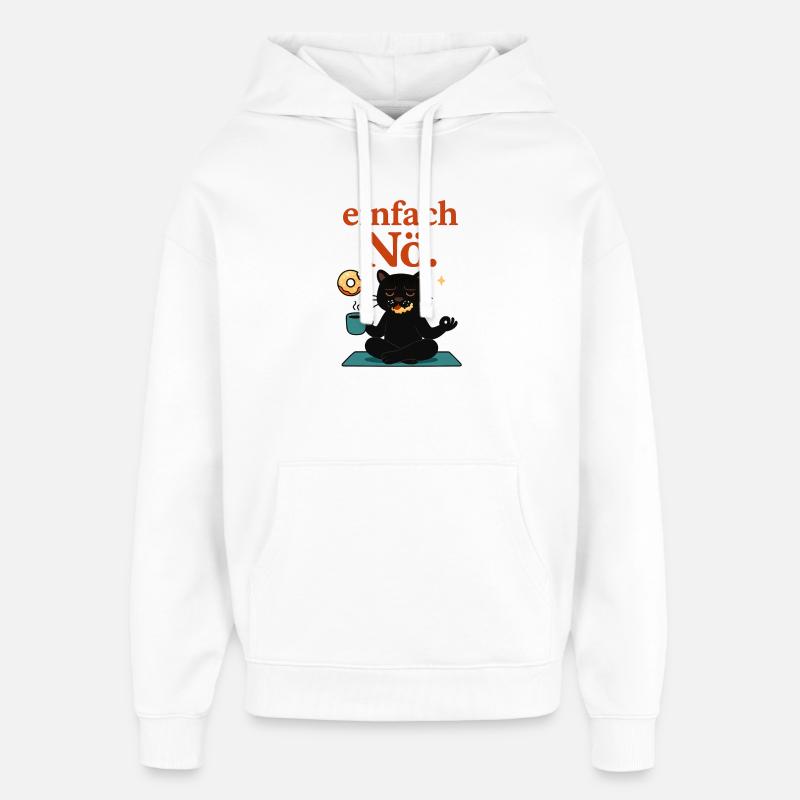 Pose de yoga détendue - juste non - Sweat à capuche unisexe Stanley/Stella Oversized - blanc