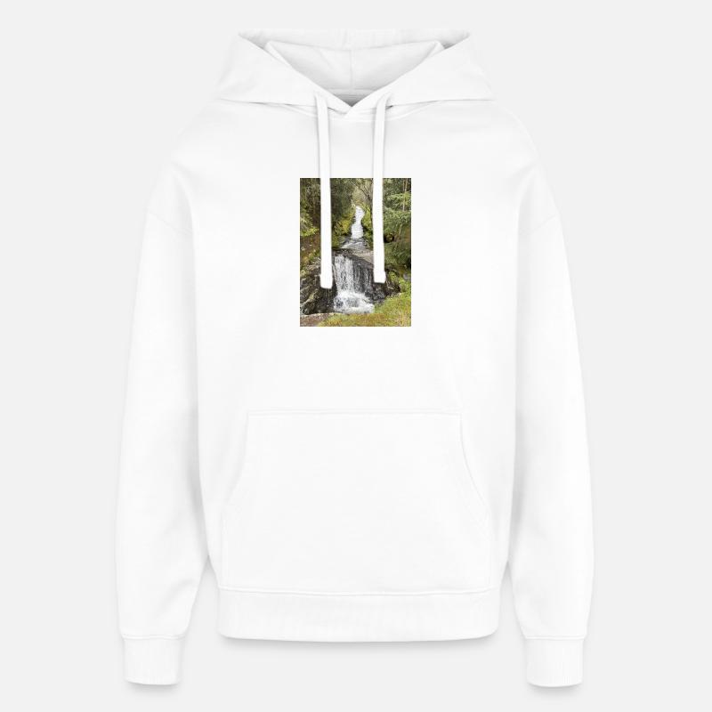 Conception de cascade de parc naturel - Sweat à capuche unisexe Stanley/Stella Oversized - blanc