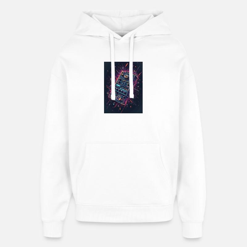 Digital DJ Controller Explosion - Oversized Unisex Hoodie von Stanley/Stella - Weiß