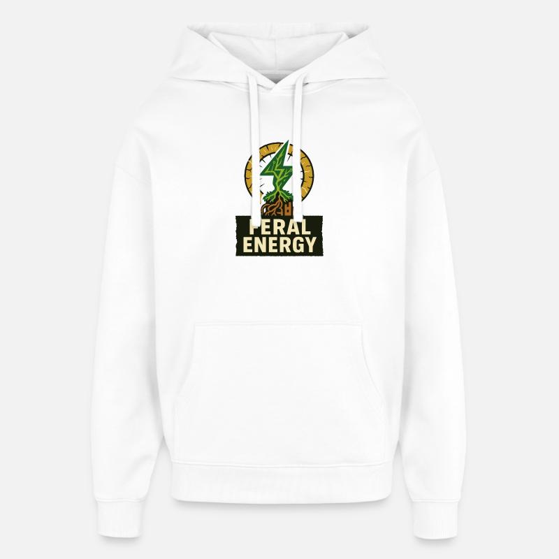 Énergie sauvage – Solarpunk - Sweat à capuche unisexe Stanley/Stella Oversized - blanc